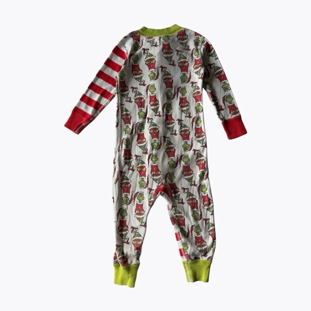 Hanna Andersson Dr. Seuss Grinch 2-Way Zip Sleeper 18-24M Organic Cotton